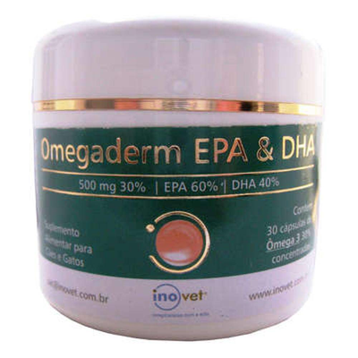 Suplemento Inovet Omegaderm 500 Mg Epa Dha - 30 Cápsulas Suplemento Inovet Omegaderm 500 Mg Epa Dha - 30 Cápsulas