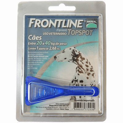 Antipulgas e Carrapatos Frontline TopSpot para Cães de 20 a 40kg Antipulgas e Carrapatos Frontline TopSpot para Cães de 20 a 40kg