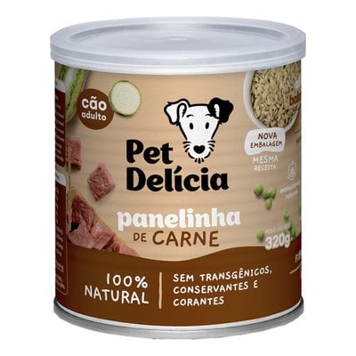 Ração Úmida Lata Pet Delícia Natural Panelinha de Carne para Cães Adultos Ração Úmida Lata Pet Delícia Natural Panelinha de Carne para Cães Adultos