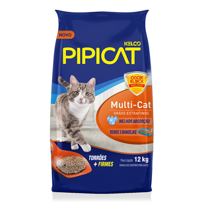 Granulado Sanitário Kelco Pipicat Multi-Cat para Gatos Granulado Sanitário Kelco Pipicat Multi-Cat para Gatos