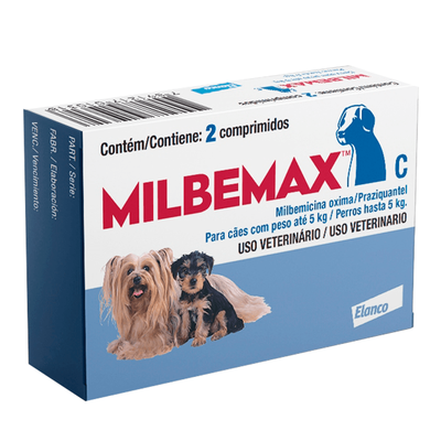 Vermífugo Elanco Milbemax C para Cães até 5kg Vermífugo Elanco Milbemax C para Cães até 5kg