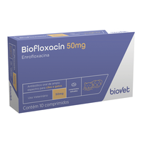 Antibiótico Biovet Biofloxacin 50mg Enrofloxacina para Cães e Gatos