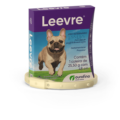 Coleira Antipulgas e Carrapatos Ourofino Leevre para Cães de Pequeno e Médio Porte Coleira Antipulgas e Carrapatos Ourofino Leevre para Cães de Pequeno e Médio Porte