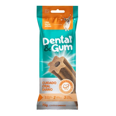 Petisco Dental & Gum Cuidado Oral Diário para Cães Adultos Raças Médias Petisco Dental & Gum Cuidado Oral Diário para Cães Adultos Raças Médias