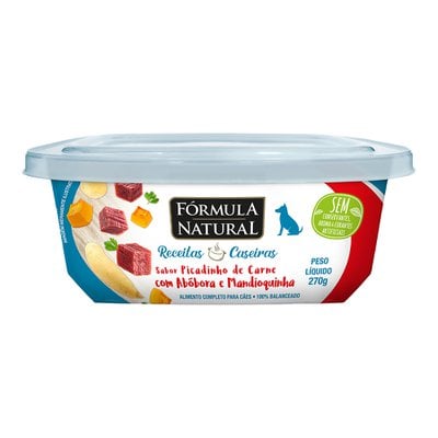 Ração Úmida Fórmula Natural Receitas Caseiras Picadinho de Carne com Abóbora e Mandioquinha para Cães Ração Úmida Fórmula Natural Receitas Caseiras Picadinho de Carne com Abóbora e Mandioquinha para Cães