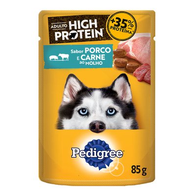 Ração Úmida Sachê Pedigree High Protein Sabor Porco e Carne ao Molho para Cães Adultos Ração Úmida Sachê Pedigree High Protein Sabor Porco e Carne ao Molho para Cães Adultos