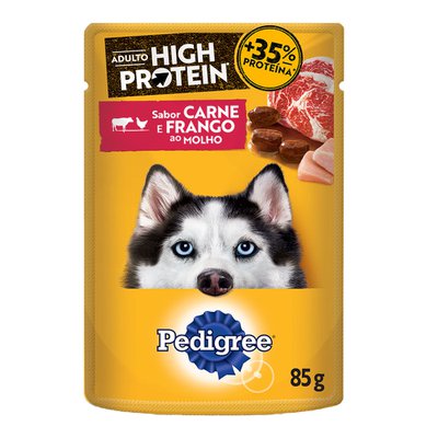 Ração Úmida Sachê Pedigree High Protein Sabor Carne e Frango ao Molho para Cães Adultos Ração Úmida Sachê Pedigree High Protein Sabor Carne e Frango ao Molho para Cães Adultos