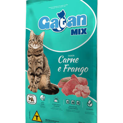 Ração Seca Gatan Mix Sabor Carne e Frango para Gatos Adultos Ração Seca Gatan Mix Sabor Carne e Frango para Gatos Adultos