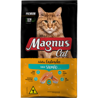 Ração Seca Magnus Cat Premium Sabor Salmão para Gatos Adultos Castrados