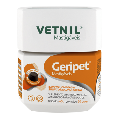 Suplemento Vitamínico Vetnil Geripet Mastigáveis para Cães e Gatos Suplemento Vitamínico Vetnil Geripet Mastigáveis para Cães e Gatos