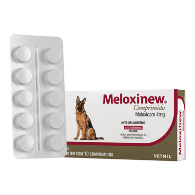 Anti-inflamatório Vetnil Meloxinew Meloxicam 4mg para Cães Anti-inflamatório Vetnil Meloxinew Meloxicam 4mg para Cães