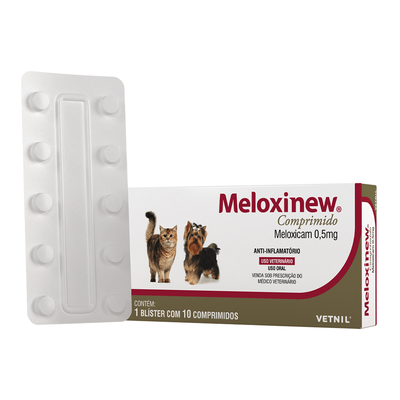 Anti-inflamatório Vetnil Meloxinew Meloxicam 0,5mg para Cães e Gatos Anti-inflamatório Vetnil Meloxinew Meloxicam 0,5mg para Cães e Gatos