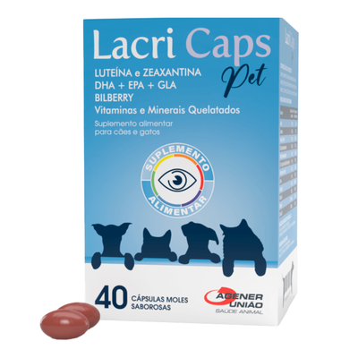 Suplemento Alimentar Agener União Lacri Caps Pet para Cães e Gatos Suplemento Alimentar Agener União Lacri Caps Pet para Cães e Gatos