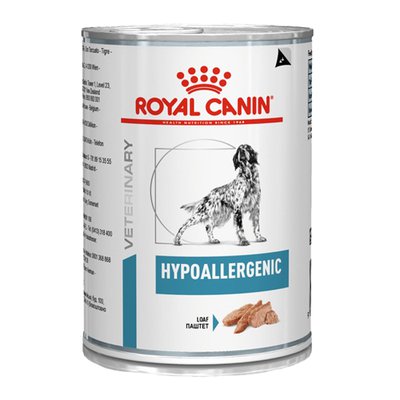 Ração Úmida Lata Royal Canin Canine Veterinary Diet Hypoallergenic Wet para Cães - 400g Ração Úmida Lata Royal Canin Canine Veterinary Diet Hypoallergenic Wet para Cães - 400g