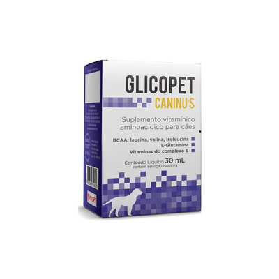 Suplemento Vitamínico Aminoacídico Glicopet Caninu's para Cães Suplemento Vitamínico Aminoacídico Glicopet Caninu's para Cães