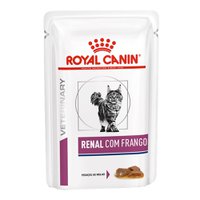 Ração Royal Canin Sachê Feline Veterinary Diet Renal Frango Para Gatos Adultos Com Problemas Renais - 85 G