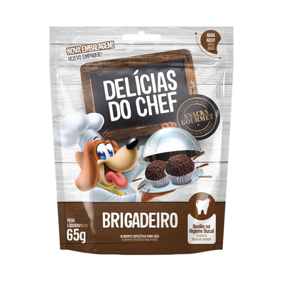 Snack Petitos Delicias Do Chef Sabor Brigadeiro Para Cães - 65 G Snack Petitos Delicias Do Chef Sabor Brigadeiro Para Cães - 65 G