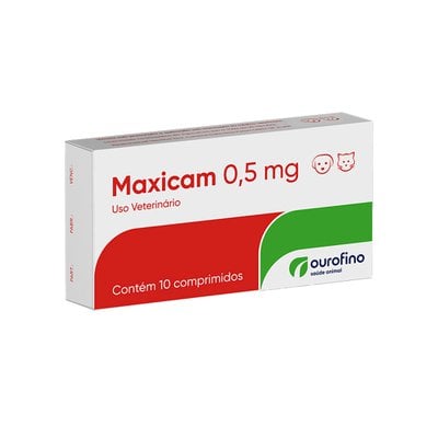 Anti-Inflamatório Ourofino Maxicam 0,5mg Comprimidos para Cães e Gatos Anti-Inflamatório Ourofino Maxicam 0,5mg Comprimidos para Cães e Gatos