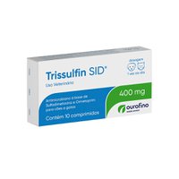 Antimicrobiano Ourofino Trissulfin SID 400mg para Cães e Gatos