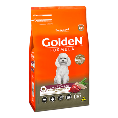 Ração Seca PremieR Pet GoldeN Formula Carne e Arroz para Cães Adultos de Raças Pequenas Ração Seca PremieR Pet GoldeN Formula Carne e Arroz para Cães Adultos de Raças Pequenas