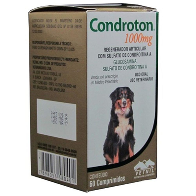 Regenerador Articular Vetnil Condroton 1000mg para Cães Regenerador Articular Vetnil Condroton 1000mg para Cães