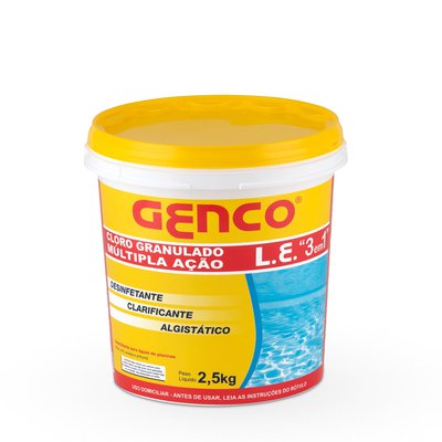 Cloro Granulado Genco Orgânico L.E. Múltipla Ação 3 em 1 para Piscinas Cloro Granulado Genco Orgânico L.E. Múltipla Ação 3 em 1 para Piscinas