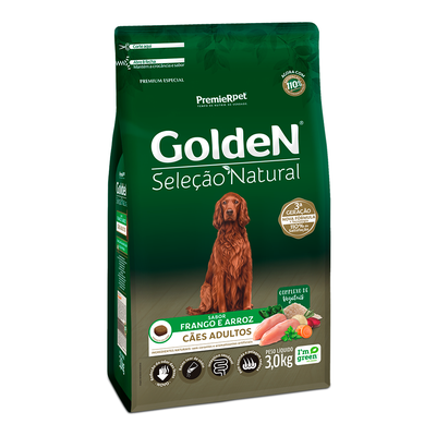 Ração Seca PremieR Pet GoldeN Seleção Natural Frango e Arroz para Cães Adultos Ração Seca PremieR Pet GoldeN Seleção Natural Frango e Arroz para Cães Adultos