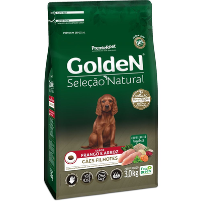 Ração Seca PremieR Pet GoldeN Seleção Natural Frango e Arroz para Cães Filhotes Ração Seca PremieR Pet GoldeN Seleção Natural Frango e Arroz para Cães Filhotes