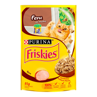 Ração Nestlé Purina Friskies Sachê Peru Ao Molho Para Gatos - 85 G