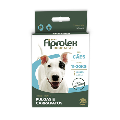 Antipulgas E Carrapatos Ceva Fiprolex Drop Spot De 1.34 Ml Para Cães De 11 A 20 Kg - 1 Pipeta Antipulgas E Carrapatos Ceva Fiprolex Drop Spot De 1.34 Ml Para Cães De 11 A 20 Kg - 1 Pipeta