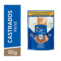 Ração Úmida Nestlé Purina Cat Chow Sachê Castrados Peixe Ao Molho - 85 G