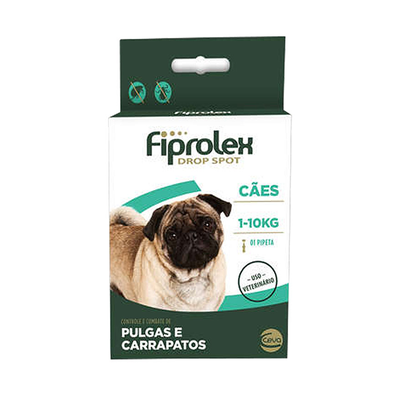 Antipulgas E Carrapatos Ceva Fiprolex Drop Spot De 0.67 Ml Para Cães Até 10 Kg - 1 Pipeta Antipulgas E Carrapatos Ceva Fiprolex Drop Spot De 0.67 Ml Para Cães Até 10 Kg - 1 Pipeta
