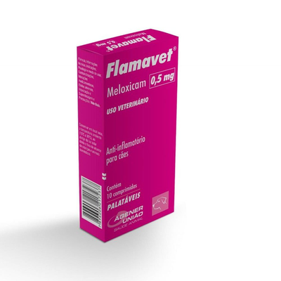 Anti-inflamatório Agener União Flamavet Dog 0.5 Mg Para Cães - 10 Comprimidos Anti-inflamatório Agener União Flamavet Dog 0.5 Mg Para Cães - 10 Comprimidos