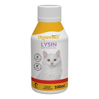Suplemento Organnact Lysin Cat Emulgel para Gatos - 100ml Suplemento Organnact Lysin Cat Emulgel para Gatos - 100ml
