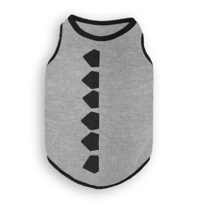 Camiseta Petpuf Plush Cinza e Preto para Cães e Gatos Camiseta Petpuf Plush Cinza e Preto para Cães e Gatos
