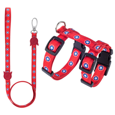Conjunto Multipatas Guia e Peitoral Confort Vermelho para Gatos - Tam.M Conjunto Multipatas Guia e Peitoral Confort Vermelho para Gatos - Tam.M