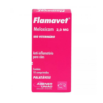Anti-inflamatório Agener União Flamavet Meloxicam 2,0mg para Cães Anti-inflamatório Agener União Flamavet Meloxicam 2,0mg para Cães