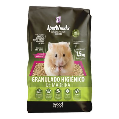 Granulado Higiênico Ipet Woods de Madeira para Roedores Granulado Higiênico Ipet Woods de Madeira para Roedores