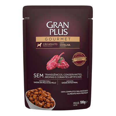 Ração Úmida Sachê GranPlus Gourmet Ovelha para Cães Adultos Ração Úmida Sachê GranPlus Gourmet Ovelha para Cães Adultos