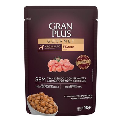 Ração Úmida Sachê GranPlus Gourmet Frango para Cães Adultos Ração Úmida Sachê GranPlus Gourmet Frango para Cães Adultos