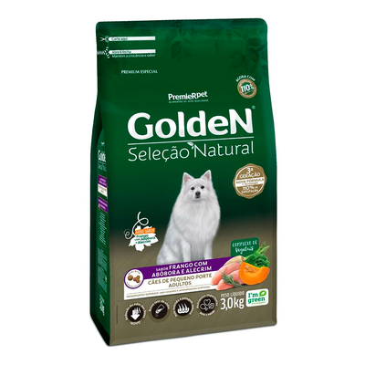 Ração Seca PremieR Pet GoldeN Seleção Natural Frango com Abóbora e Alecrim para Cães de Raças Pequenas Ração Seca PremieR Pet GoldeN Seleção Natural Frango com Abóbora e Alecrim para Cães de Raças Pequenas