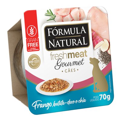 Ração Úmida Fórmula Natural Fresh Meat Gourmet Frango, Batata Doce & Chia para Cães Adultos Ração Úmida Fórmula Natural Fresh Meat Gourmet Frango, Batata Doce & Chia para Cães Adultos