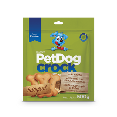 Biscoito Pet Dog Crock Integral para Cães Adultos - 500g Biscoito Pet Dog Crock Integral para Cães Adultos - 500g