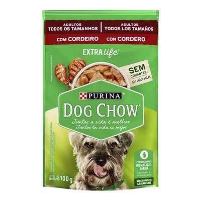 Ração Úmida Sachê Purina Dog Chow Extra Life Cordeiro para Cães Adultos Todos os Tamanhos Ração Úmida Sachê Purina Dog Chow Extra Life Cordeiro para Cães Adultos Todos os Tamanhos