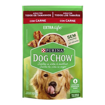 Ração Úmida Sachê Purina Dog Chow Extra Life Carne para Cães Adultos Todos os Tamanhos Ração Úmida Sachê Purina Dog Chow Extra Life Carne para Cães Adultos Todos os Tamanhos
