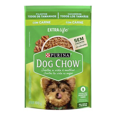 Ração Úmida Sachê Purina Dog Chow Extra Life Carne para Cães Filhotes Todos os Tamanhos Ração Úmida Sachê Purina Dog Chow Extra Life Carne para Cães Filhotes Todos os Tamanhos
