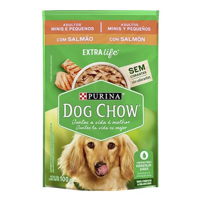 Ração Úmida Sachê Purina Dog Chow Extra Life Salmão para Cães Adultos Raças Minis e Pequenas Ração Úmida Sachê Purina Dog Chow Extra Life Salmão para Cães Adultos Raças Minis e Pequenas