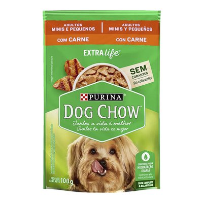 Ração Úmida Sachê Purina Dog Chow Extra Life Carne para Cães Adultos Raças Minis e Pequenas Ração Úmida Sachê Purina Dog Chow Extra Life Carne para Cães Adultos Raças Minis e Pequenas