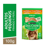 Ração Úmida Nestlé Purina Dog Chow Sachê Carne Cães Adultos Raças Minis E Pequenas - 100 G