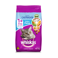 Ração Whiskas Peixe Para Gatos Adultos Castrados - 10.1 Kg